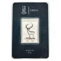 شمش نقره پنج گرمی لیردا 999 مدل گوزن