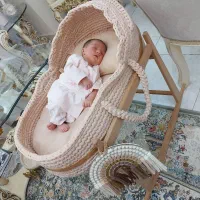 ست کریر نوزاد گهواره ای تریکوبافی دستبافت