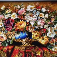 تابلو فرش دستبافت گل/تابلوفرش ماندگار نقدو اقساط|تابلو فرش|تهران, لویزان|دیوار