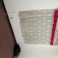 پرده پذیرایی با کتیبه  دوعدد پرده اتاق خواب