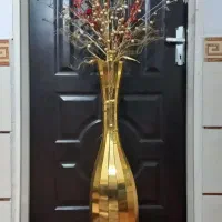 دو عدد گلدان طلایی