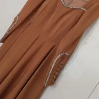 لباس مجلسی رنگ نسکافه ای ، نو و اصلا استفاده نشده