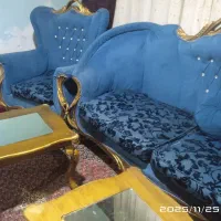 مبل سلطنتی 7نفره آنتیک واستثنایی .بادومیزعسلی.|مبلمان خانگی و میز عسلی|تربت جام, شهید غلام زاده|دیوار