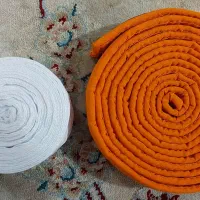 کمربند نارنجی و سفید رزمی