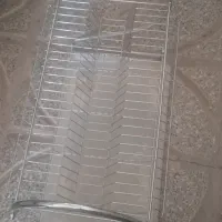 سبد ابچکان کنار سینک استیل|آب‌چکان و نظم‌دهنده ظروف|بیرجند, |دیوار