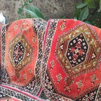 فرشچه سنتی طرح عشایری ترنج دار|گلیم، جاجیم، گبه|رشت, حمیدیان|دیوار