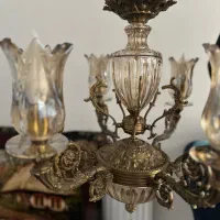 ۲ عددلوستر برنز اصل همراه با دیوار کوب|لوستر و چراغ آویز|اندیشه, اندیشه فاز ۱|دیوار