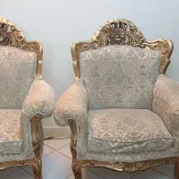 یک دست مبل استیل ۹ نفره با میز نهارخوری ۴ نفره