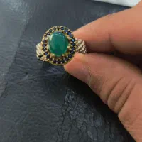 انگشتر نقره عقیق سبز