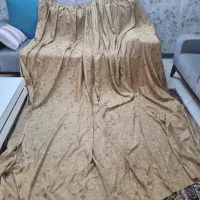 دو عدد پرده کتان دوخته شده نو ،نو|پرده، رانر، رومیزی|اصفهان, ملکشهر|دیوار