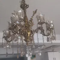 لوستر سقفی برنجی ۴ شاخه ۸ شعله