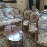 مبل سلطنتی استیل 9 نفره چوب گردو منبت کاری نو نو|مبلمان خانگی و میز عسلی|تهران, علی‌آباد|دیوار