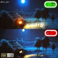 تابلو نوری طرح کلبه منظره بکلایت چراغ شب خواب