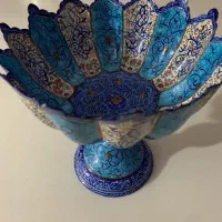 گلدان مسی میناکاری