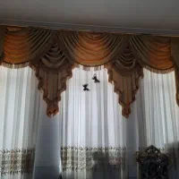 فروش پرده دو عدد با استر و همه لوازمش