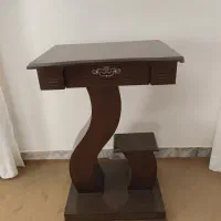 میز تلفن چوبی