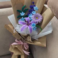 دسته گل ماندگار مخملی|گل مصنوعی|قم, انسجام|دیوار