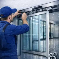 کرکره برقی و درب اتوماتیک شیشه ای