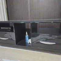 میز تلوزیون چوب و شیشه و میز تحریر چوب و شیشه