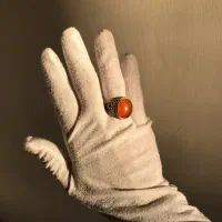 انگشتر قلمزنی نقره ۹۲۵ رکاب دستساز عقیق یمن|جواهرات|تهران, نجات اللهی|دیوار