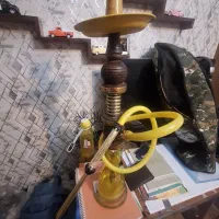 قلیون میونه گردو زیبا ست زرد