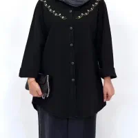 مانتوآویساو شلوار ریزشی و تیشرت لانگ باکسی آف خورد