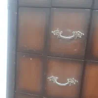 میز تلفن چوبی قهوه ای|میز تلفن|دورود, |دیوار