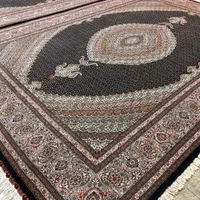 (فرش فرزین)جفت۹مترنقشه ماهی متن سرمه ای در۲رنگ۴۰رج|فرش|تبریز, |دیوار