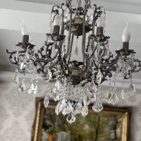 لوستر سیاه قلم ۶ شعله و ۸ شعله