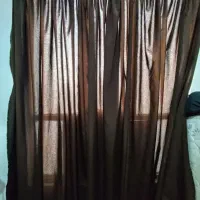 پرده شیک و تمیز به رنگ قهوه ای سوخته