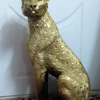 مجسمه یوزپلنگ ورق طلا|مجسمه، تندیس، ماکت|مشهد, نوید|دیوار