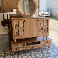 ست حصیری  فروش فوری به علت قیمت قدیم|بوفه، ویترین، کنسول|قزوین, |دیوار