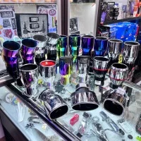 انواع سر اگزوز های دو لول و تک لول هفت رنگ و استیل