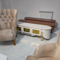 میز تلوزیون سفید تمیز با تخفیف خوب