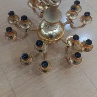 لوستر طلایی پنج شعله|لوستر و چراغ آویز|اردبیل, |دیوار