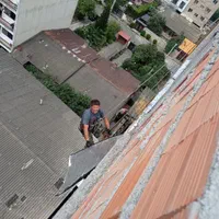 ایزوگام و آبندی نما بدون نیاز به داربست.با بندبازی