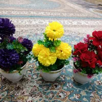 گل های مصنوعی زیبا در سه رنگ به صورت عمده