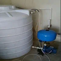 لوله کشی آب نصب منبع و پمپ