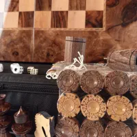 شطرنج تخته نرد ریشه چوب گردو کادویی مهره کیف تاس|اسباب‌بازی بچه|تهران, تهرانپارس جنوبی|دیوار