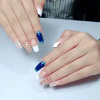 کاشت ناخن ۴۰۰ ترمیم۳۵۰ با ژل و پودر