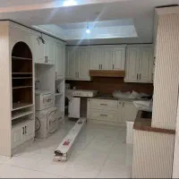 کابینت کمد دیواری ام دی اف های گلاس نئو کلاسیک