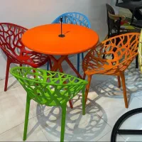 میزو صندلی شاخ برگی کافه پلاستیکی تاشو کد2فضا باز