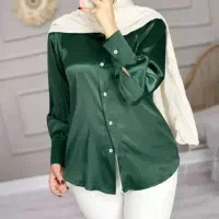 شومیز ساتن ساده آمریکایی