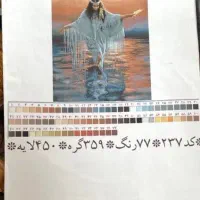 دار قالی نیمه بافته شده طرح دختر سرخ پوست +وسایل|تابلو فرش|تهران, کیانشهر|دیوار