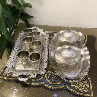 سرویس پذیرایی۱۲پارچه قهوه خوری/senaشبهه نقره ترک