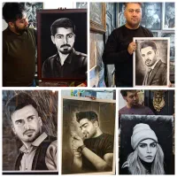 سیاه قلم و طراحی چهره (تخفیف ویژه بمناسبت شب یلدا)|تابلو، نقاشی، عکس|فردیس, شهرک شهید حسینی|دیوار