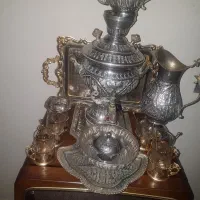 سماور طلایی قدیمی پرتراش