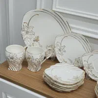 سرویس عصرونه خوری ۲۲پارچه خارجی مناسب جهیزیه