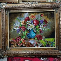 تابلو فرش دستبافت گل برای روز مادر/نقد و اقساط|تابلو فرش|تهران, لویزان|دیوار