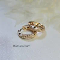 گوشواره میناکاری در دو رنگ نسکافه ای و زرشکی